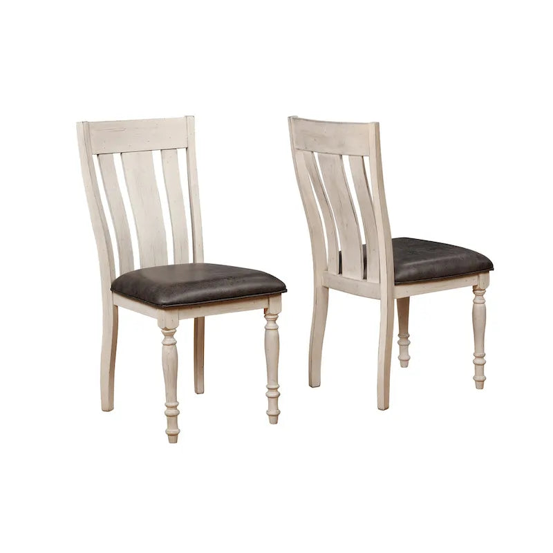 Ensemble de salle à manger Roundhill Furniture Arch en chêne vieilli : table ronde, quatre chaises