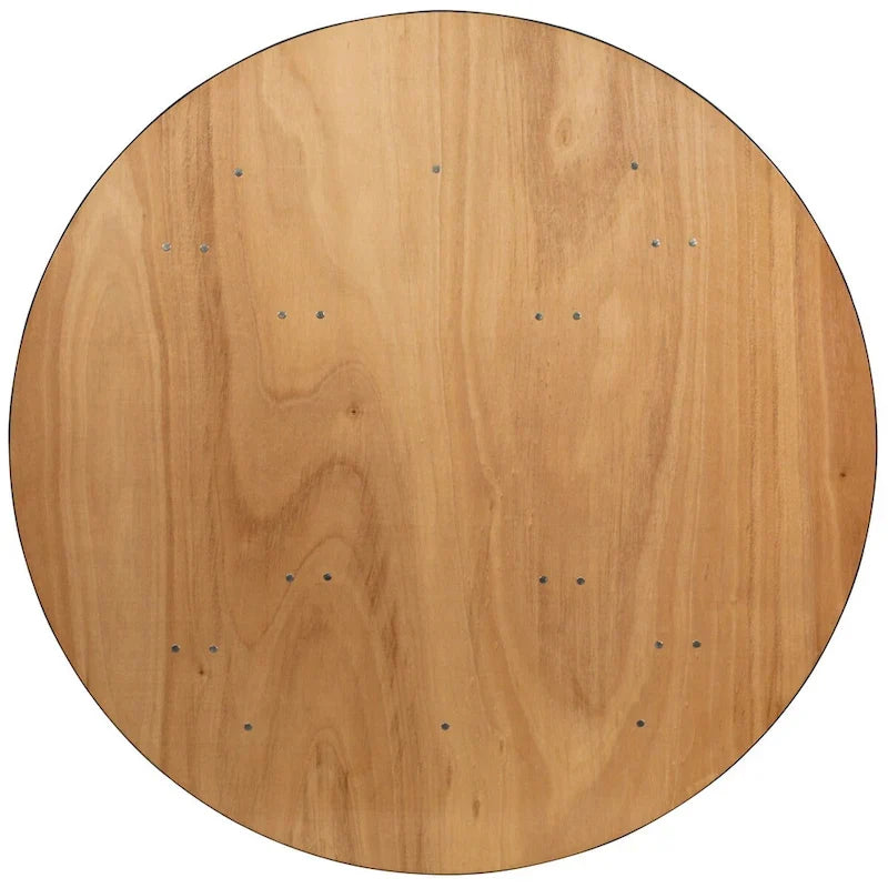 Table de banquet ronde pliante en bois de 60 pouces avec dessus fini