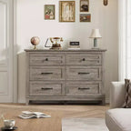 Commode pour Chambre, Commode Moderne en Bois à 6 Tiroirs, Meuble TV, Armoire en Bois, Commodes à 6 Tiroirs pour Chambre Salon