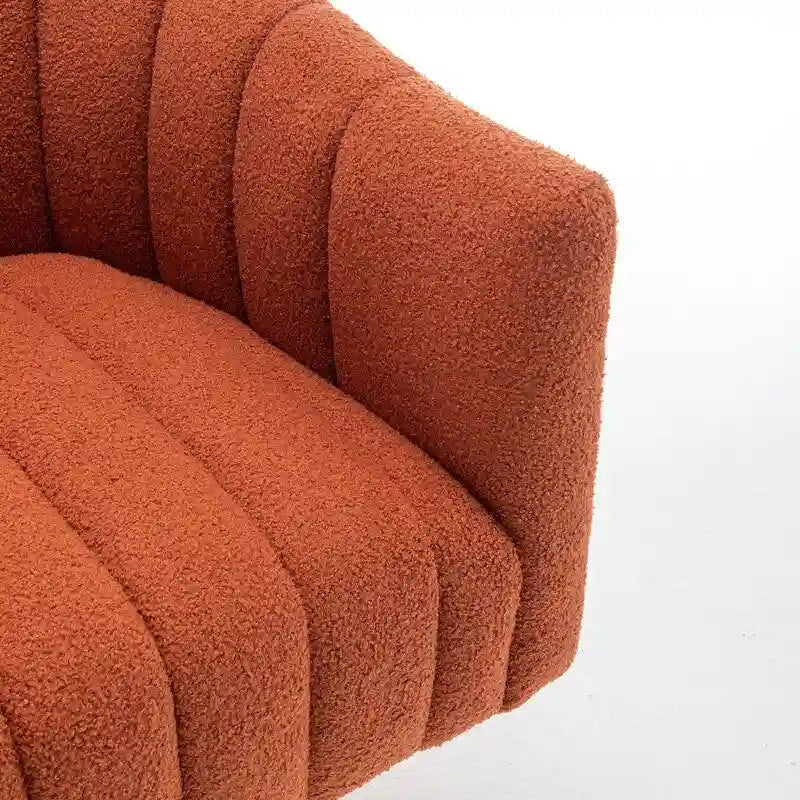 Fauteuil rond pivotant SEYNAR Modern Glam en velours