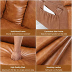 Fauteuil inclinable électrique avec fonction chauffante et massage, canapé de salon ergonomique en cuir PU - Dossier haut, siège rembourré, fauteuil de relaxation réglable