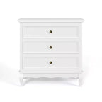 Commode Heynemo à 3 tiroirs pour chambre à coucher, grande commode avec glissières à roulement à billes, table de chevet/cabinet de rangement en bois moderne pour salon