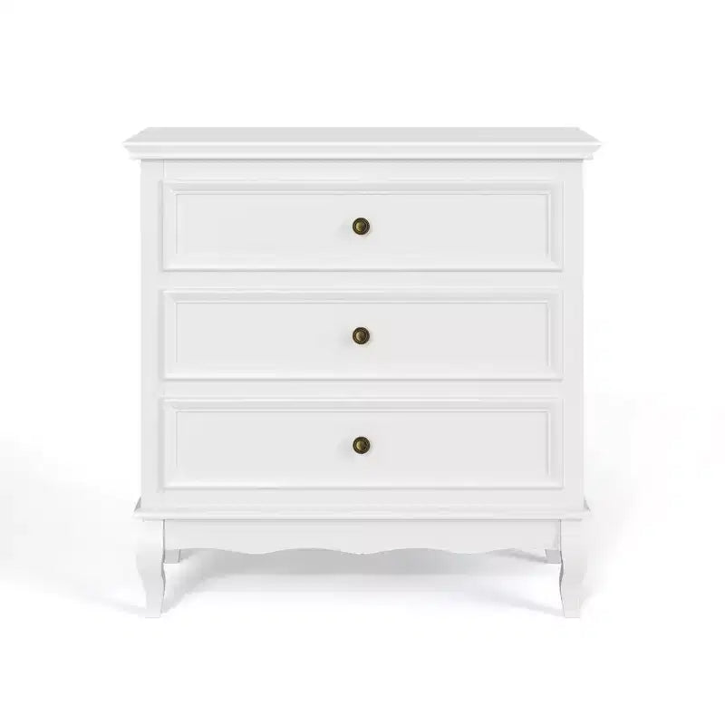 Commode Heynemo à 3 tiroirs pour chambre à coucher, grande commode avec glissières à roulement à billes, table de chevet/cabinet de rangement en bois moderne pour salon