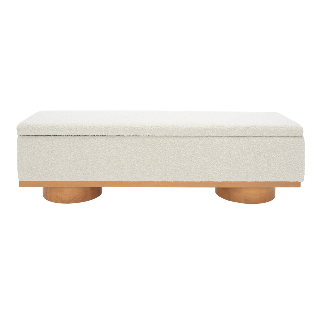 Banc de rangement Sunneva Boucle SAFAVIEH Couture - 61 po L x 20 po P x 19 po H - 61Lx20Px19H
