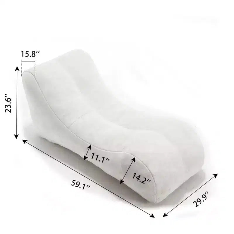 Pouf Okak de 150 cm, fauteuil pouf lounge épousant les courbes du corps avec éponge haute élasticité, canapé de sol léger pour salon, chambre
