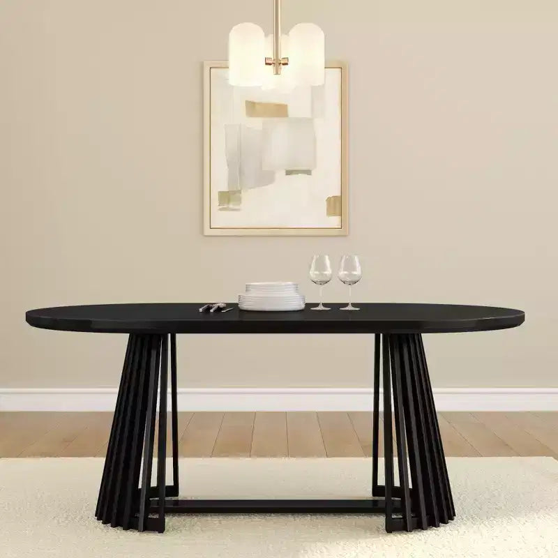 Table à manger rectangulaire 72 Lido Plank+Beam, table de cuisine minimaliste en bois massif pour 6 personnes