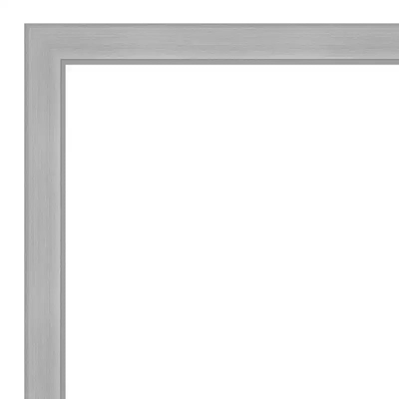 Miroir 17 x 51 Vista Brossé Encadré à Suspendre Nickel - Amanti Art: Cadre en polystyrène, Aucun assemblage requis