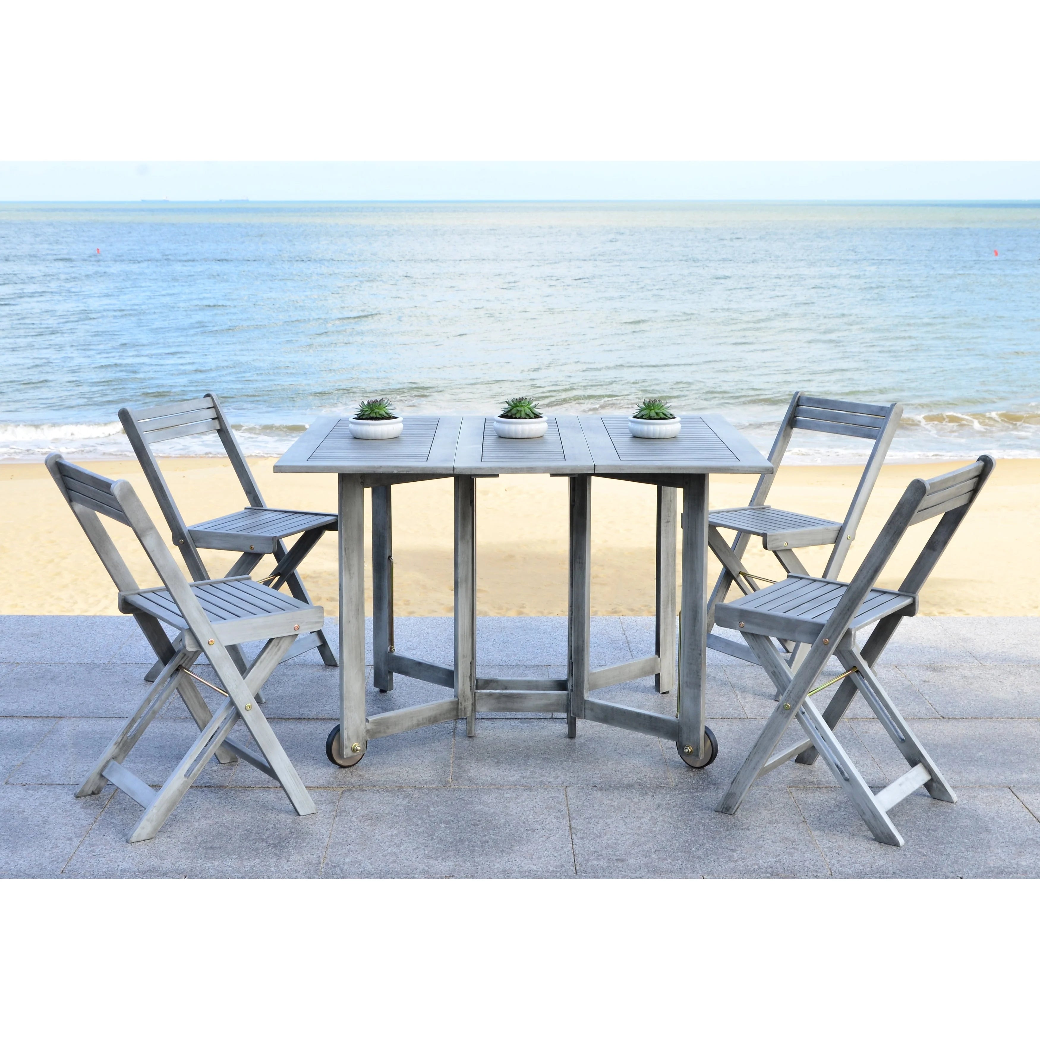 Ensemble de table à manger d'extérieur SAFAVIEH Outdoor Brandy 5 pièces - 43Lx35Px29H