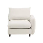 Canapé d'angle rembourré moderne 3 places Christopher Knight Home Acker 99,5, blanc