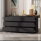 Famapy Commode Horizontale Minimaliste Moderne à 9 Tiroirs – Organiseur Spacieux pour Chambre/Salon
