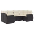 vidaXL Ensemble de canapés de jardin noir, blanc crème