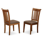 East West Furniture Ensemble de salle à manger 5 pièces - une table à manger ovale et 4 chaises solides, marron selle (options de type de siège)