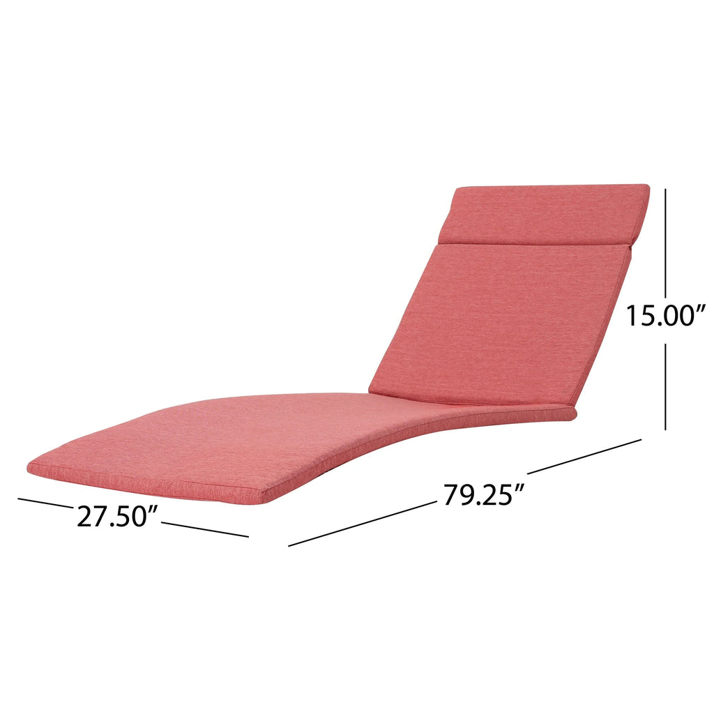 Ensemble de coussins d'extérieur Salem pour chaise longue - Coussins uniquement (lot de 2) par Christopher Knight Home - 79,25L x 27,50W x 1,50H