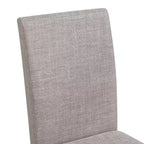 Subrtex Chaise de salle à manger Parsons rembourrée en bois massif et lin (Lot de 2)