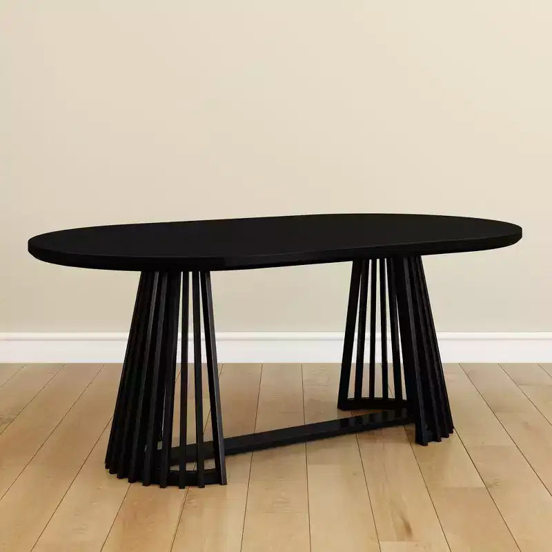 Table à manger rectangulaire 72 Lido Plank+Beam, table de cuisine minimaliste en bois massif pour 6 personnes