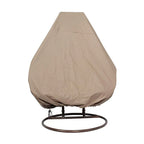 LeisureMod Fauteuil suspendu œuf 2 places avec support - Balançoire / hamac de patio en rotin osier pour extérieur/intérieur avec coussins