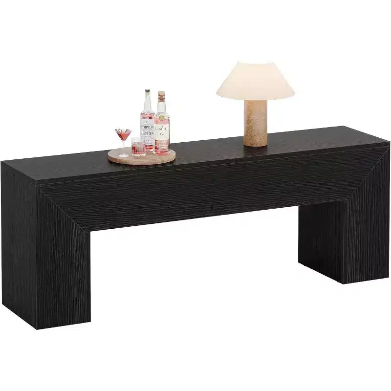 Banc d'entrée en bois Lantine47'', banc d'entrée de style ferme avec rangement pour salon, chambre à coucher, couloir, assemblage facile, brun chêne