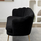 Causeuse rembourrée de style moderne du milieu du siècle, 59 W