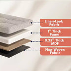 Banc de rangement pliant Ornavo Home de 101,6 cm avec tiroirs, parfait pour le salon, la chambre et l'entrée