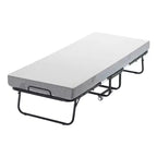 Lit pliant Zeus & Ruta 31x75 (taille double) avec 5 matelas, lit d'appoint portable pour adultes, gris