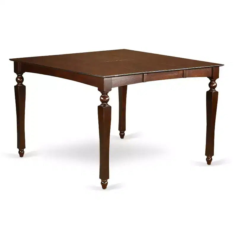 Table de salle à manger carrée à hauteur de comptoir avec rallonge papillon