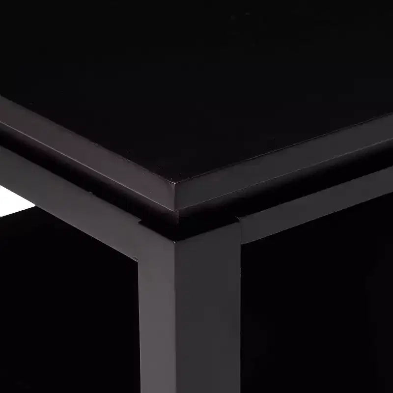 Meuble TV Kings Brand Furniture 54 po en bois fini noir avec rangement