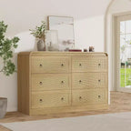 Commode à 6 tiroirs en rotin Acekool, commode moderne pour chambre à coucher, salon et couloir