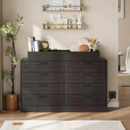 Commode Zstar 5 tiroirs pour Chambre, Commode verticale de 105 cm de haut avec Rangement Autonome, Coffre de Rangement en Bois pour Salon, Blanc