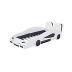 Lit Plateforme Jumeau Whisen au Design Cool en Forme de Voiture de Course avec Roues