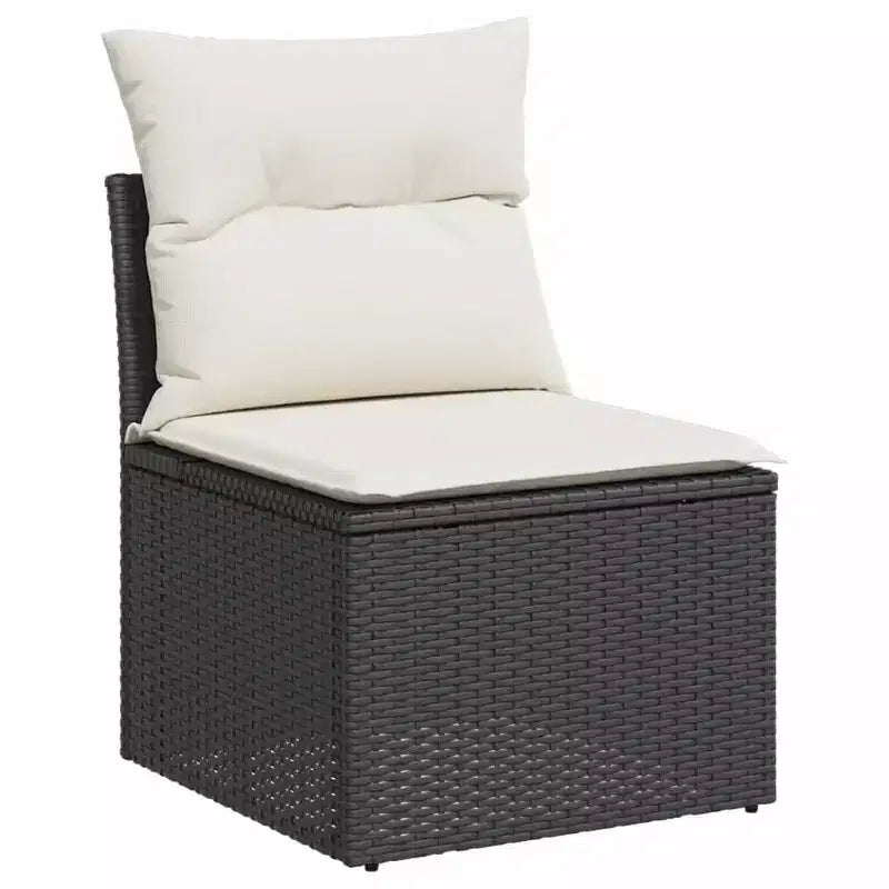 vidaXL Salon de jardin en acacia massif et polyester Naturel