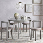 Ensemble de salle à manger rond compact 5 pièces Harrisburg Tobey