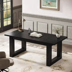Lantine Bureau d'ordinateur de direction de 160 cm, Table d'écriture industrielle avec base en bois massif pour bureau à domicile