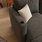 Canapé d'angle modulable 4 places en U gris 123 avec poufs de rangement