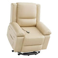 Fauteuil inclinable électrique - Chaleur et massage, fauteuil inclinable électrique robuste en cuir PU pour personnes âgées et à mobilité réduite, dossier et jambes réglables