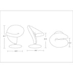 Fauteuil pivotant en mélange de laine et chrome Curl de Manhattan Comfort (lot de 2)