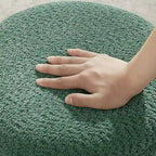VANOMi Ottoman rembourré Boucle Djembe avec base pivotante, pouf, tabouret de coiffeuse pivotant pour salon, dressing (lot de 2)