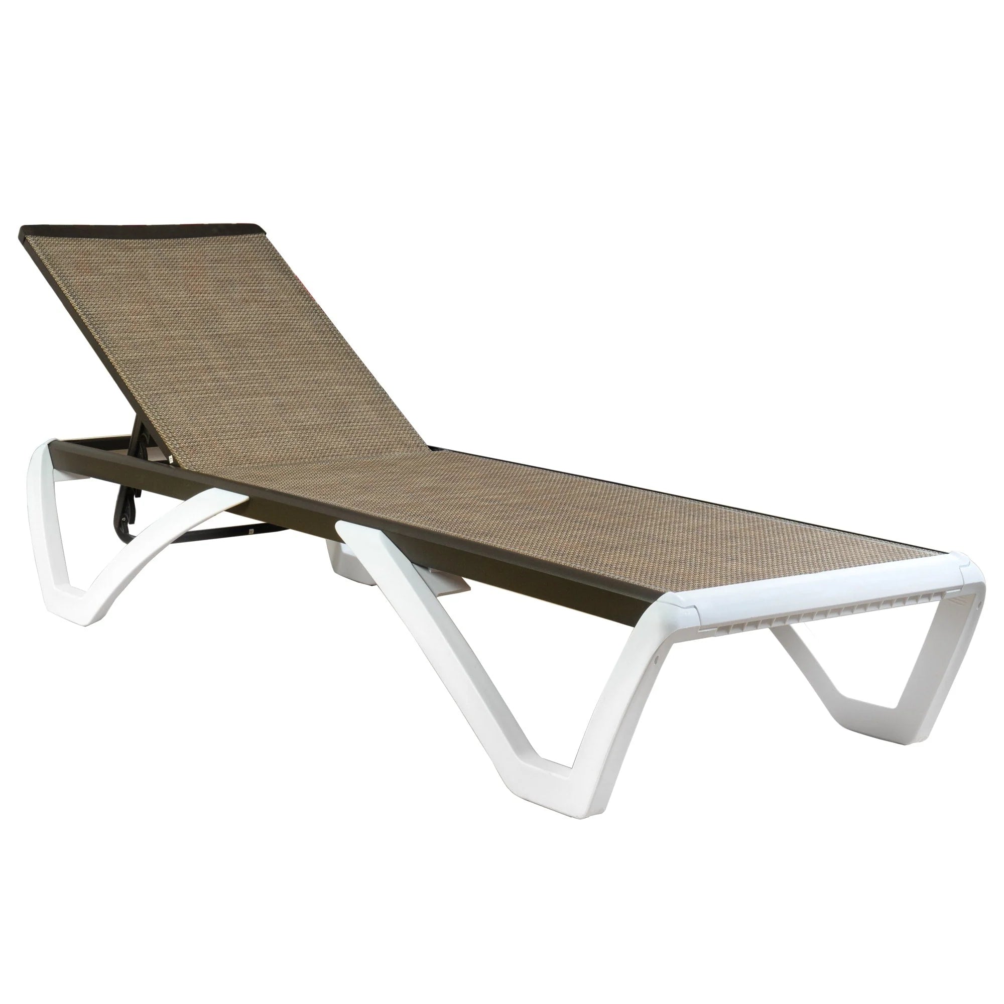 Kozyard Alan Chaise longue de patio inclinable et réglable, entièrement plate, en aluminium et résine de polypropylène