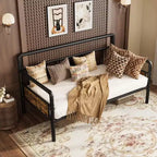 Cadre de lit de repos métallique Acekool Twin Size, lit robuste pour salon, chambre à coucher ou chambre d'amis