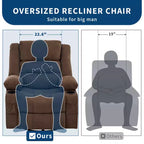 Fauteuil relax pivotant manuel à 360°, canapé planeur avec porte-gobelets et poches, fauteuil confortable pour la chambre de bébé, le salon et la chambre à coucher