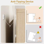Commode 6 tiroirs CuisinSmart pour chambre à coucher, double commode de rangement naturelle avec poignées concaves, commode moderne, bois naturel