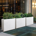 Jardinière Métallique Haute pour Plantes d'Extérieur, 38 po L x 10 po l x 30 po H, Longue et Haute Jardinière en Métal - 38x30x10