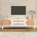 Meuble TV en rotin de style ferme moderne