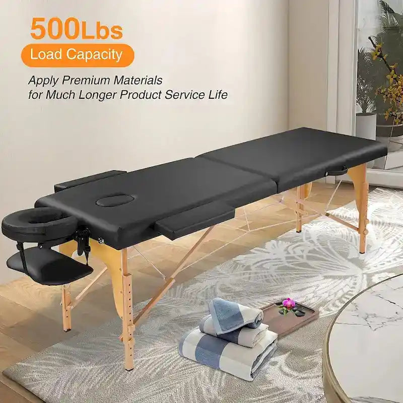 Table de massage portable de 84 pouces de long avec housse de transport