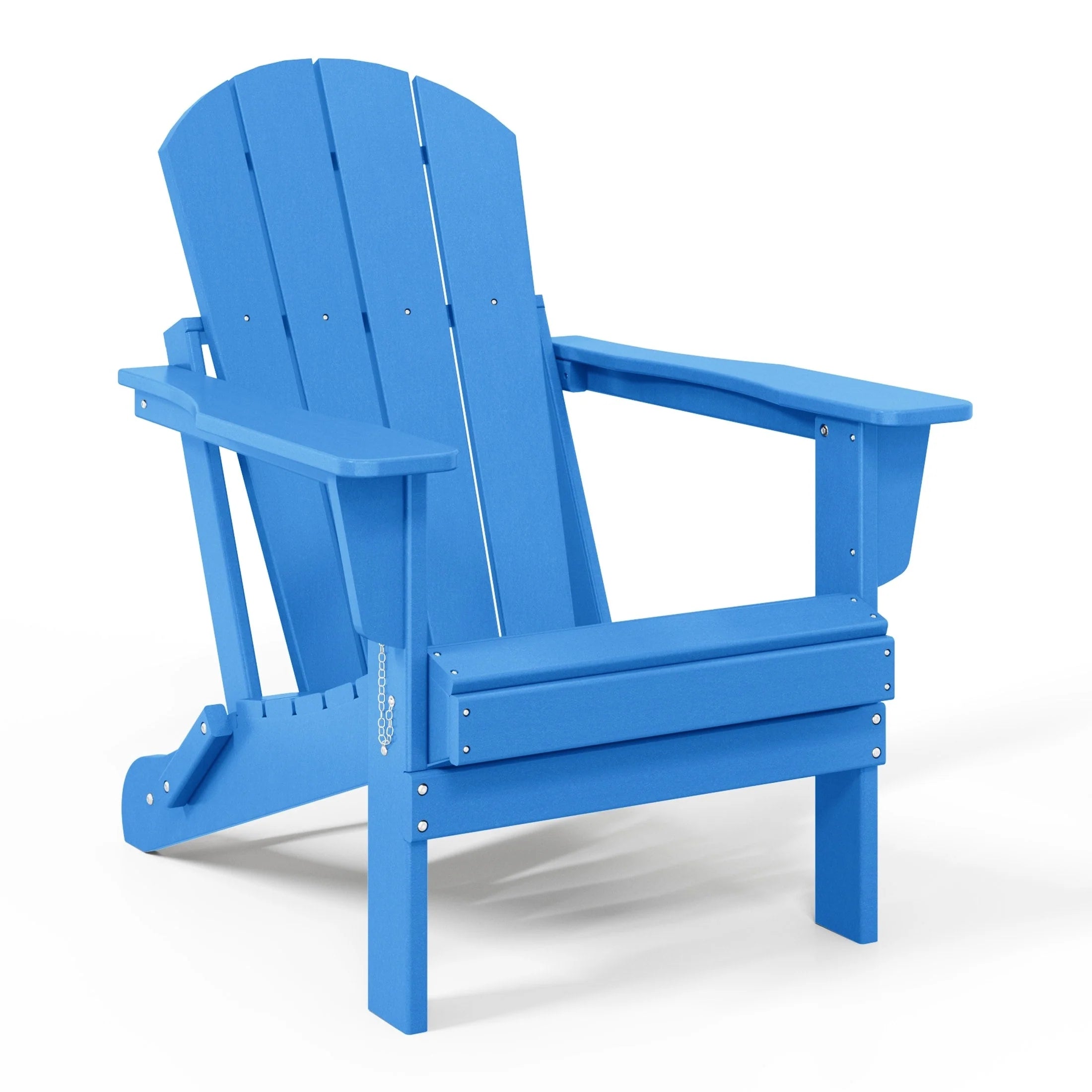 Chaise Adirondack pliante d'extérieur tout temps Polytrends Laguna résistante à la décoloration pour patio