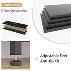 Commode à 10 tiroirs pour chambre, commode avec bacs en tissu, meuble TV pour téléviseurs jusqu'à 5 pouces, organisateur de rangement