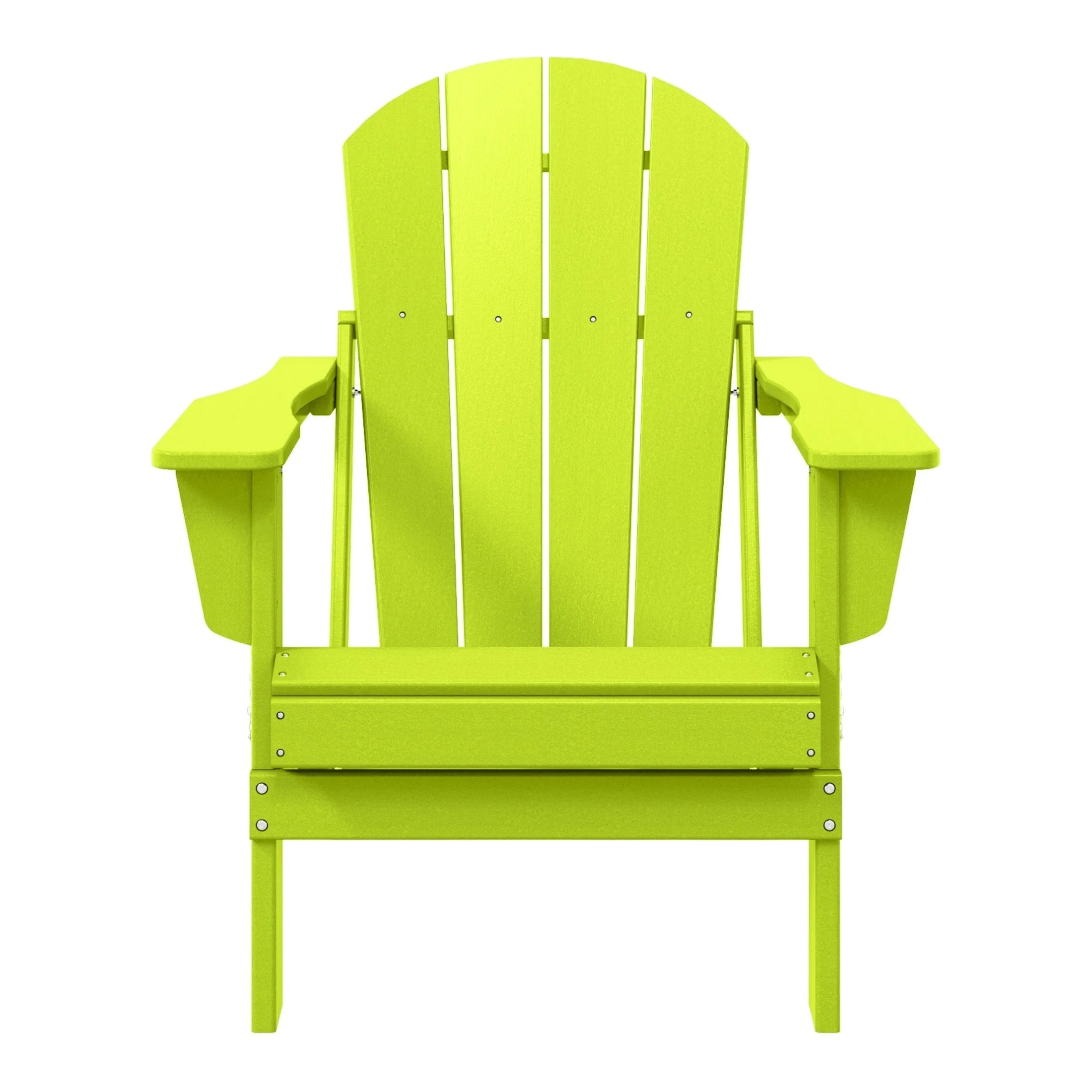 Chaise Adirondack pliante d'extérieur tout temps Polytrends Laguna résistante à la décoloration pour patio