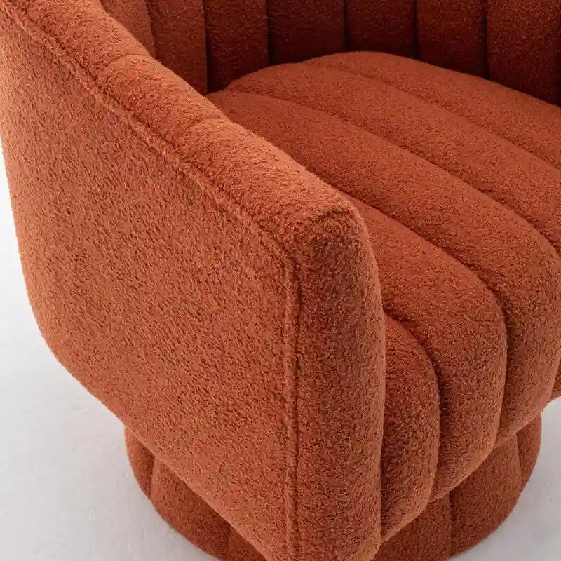 Fauteuil rond pivotant SEYNAR Modern Glam en velours