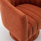 Fauteuil rond pivotant SEYNAR Modern Glam en velours