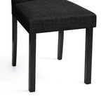 Subrtex Chaise de salle à manger Parsons rembourrée en bois massif et lin (Lot de 2)