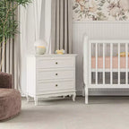 Commode Heynemo à 3 tiroirs pour chambre à coucher, grande commode avec glissières à roulement à billes, table de chevet/cabinet de rangement en bois moderne pour salon